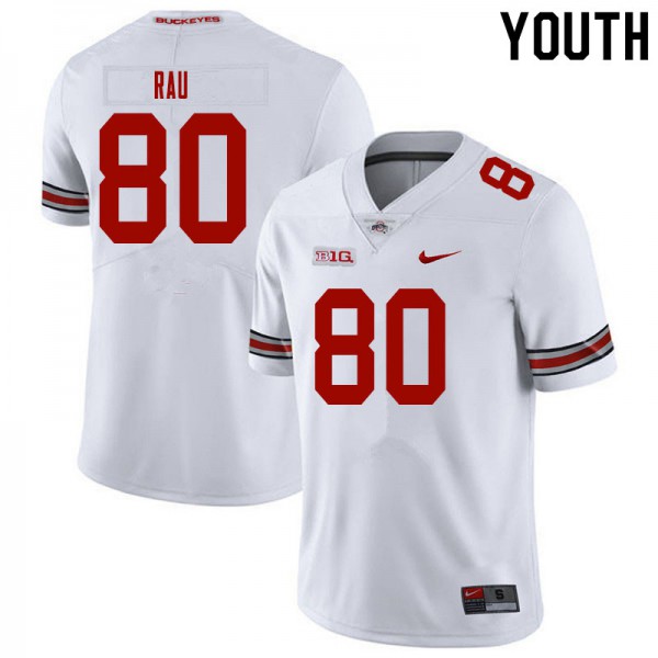 Ohio State Buckeyes #80 Corey Rau Youth College Jersey White